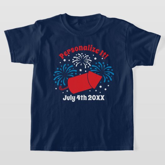 GEPERSONALISEERDE Cute julth Fireworks T-Shirt (Laagn)