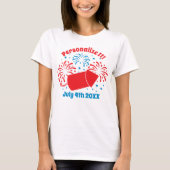 GEPERSONALISEERDE Cute julth Fireworks T-Shirt (Voorkant)