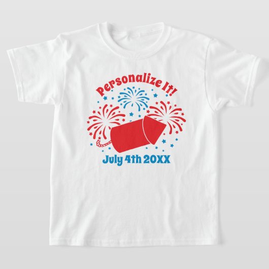 GEPERSONALISEERDE Cute julth Fireworks T-Shirt (Laagn)