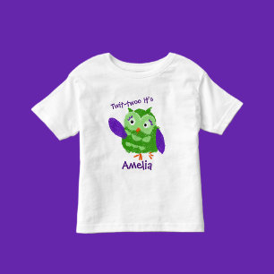 Gepersonaliseerde Cute owl Kinder Shirts