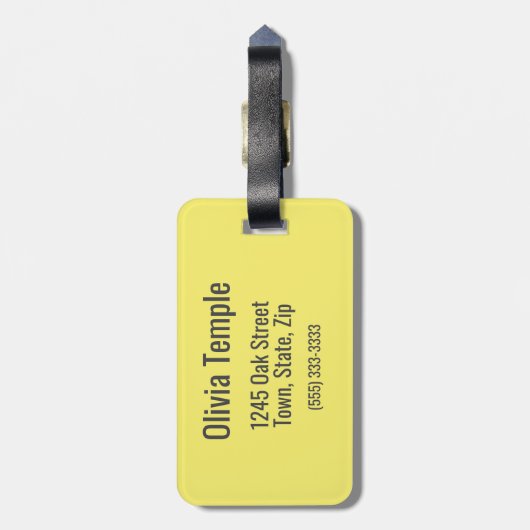 Gepersonaliseerde Cute Tabby Kat  Bagagelabel (Achterkant verticaal)