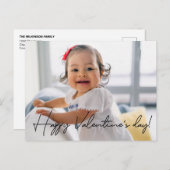 Gepersonaliseerde CutePrettige Valentijnsdag Foto Feestdagenkaart (Voorkant / Achterkant)