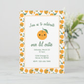 Gepersonaliseerde Cutie Sinaasappel Mandarijn Clem Kaart (Staand voorkant)