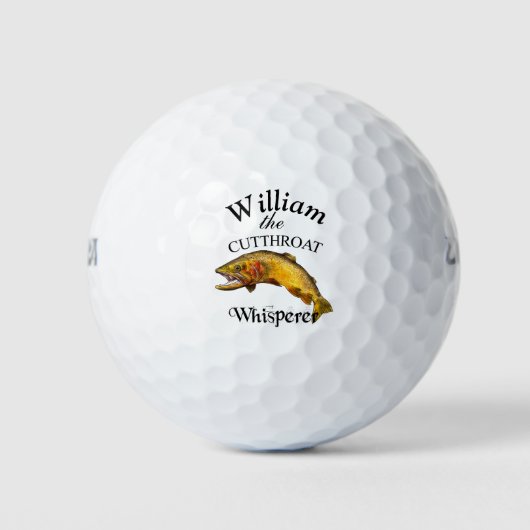 Gepersonaliseerde Cutthroat Forel Whisperer Visser Golfballen (Voorkant)