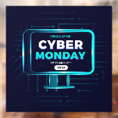 Gepersonaliseerde Cyber Monday Uitverkoop Banner Z Raamsticker (Vel 2)
