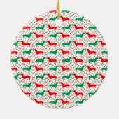 Gepersonaliseerde Dachshund Fotojaar Keramisch Ornament (Achterkant)