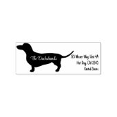 Gepersonaliseerde Dachshund Silhouet met naam Rubberstempel (Afrduk)