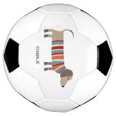 Gepersonaliseerde Dachshund Wiener Dog Voetbal (Gedraaid)