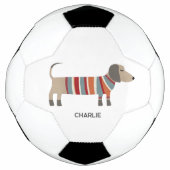 Gepersonaliseerde Dachshund Wiener Dog Voetbal (Voorkant)