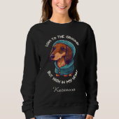 Gepersonaliseerde Dachshund Worst Hond, Doxie moed Trui (Voorkant)