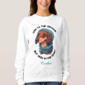 Gepersonaliseerde Dachshund Worst Hond, Doxie moed Trui (Voorkant)