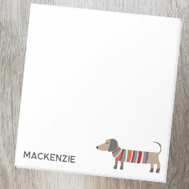 Gepersonaliseerde Dachshund Worst Hond Notitieblok