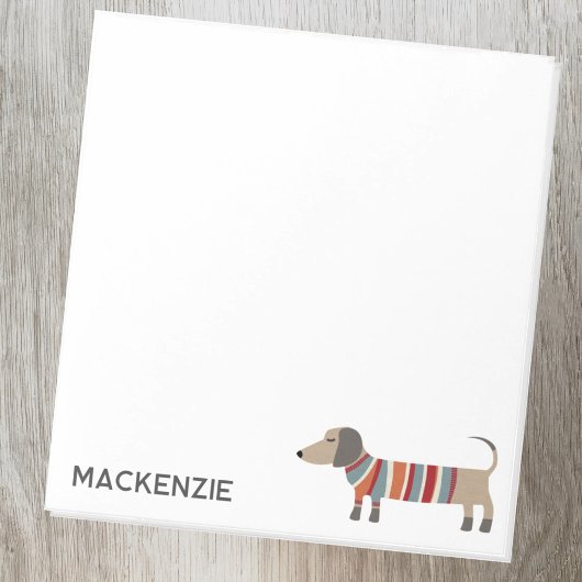Gepersonaliseerde Dachshund Worst Hond Notitieblok