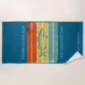 Gepersonaliseerde Dad Beach Handdoek (Voorkant)