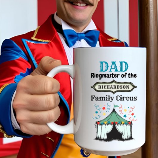 Gepersonaliseerde Dad Coffee Mok Circus Ringmaster