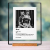 Gepersonaliseerde Dad Definition Print met Foto Gi Acryl Bord (Neutraal)