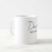 Gepersonaliseerde Dad EST. 20XX Coffee Mok – Custo (Voorkant links)