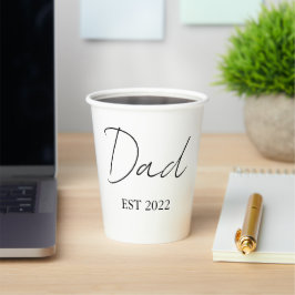Gepersonaliseerde "Dad EST. XXXX" papierbeker Papieren Bekers