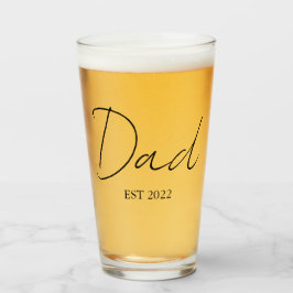 Gepersonaliseerde "Dad EST. [Year]" glazen beker