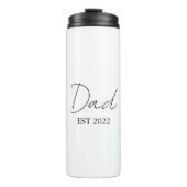 Gepersonaliseerde Dad EST. [Year] Thermal Tumbler Thermosbeker (Voorkant)