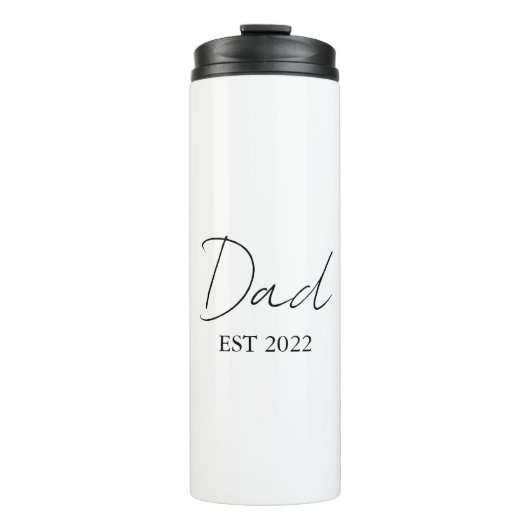 Gepersonaliseerde Dad EST. [Year] Thermal Tumbler Thermosbeker (Voorkant)