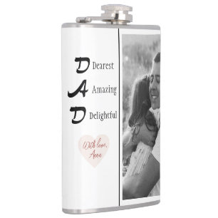 Gepersonaliseerde Dad Flask Foto   Vaderdag Gift Heupfles