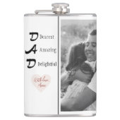 Gepersonaliseerde Dad Flask Foto | Vaderdag Gift Heupfles (Voorkant)