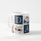 Gepersonaliseerde Dad Love 7 Fotocollage Koffiemok (Voorkant links)