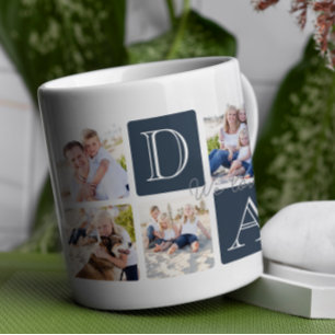 Gepersonaliseerde Dad Love 7 Fotocollage Koffiemok