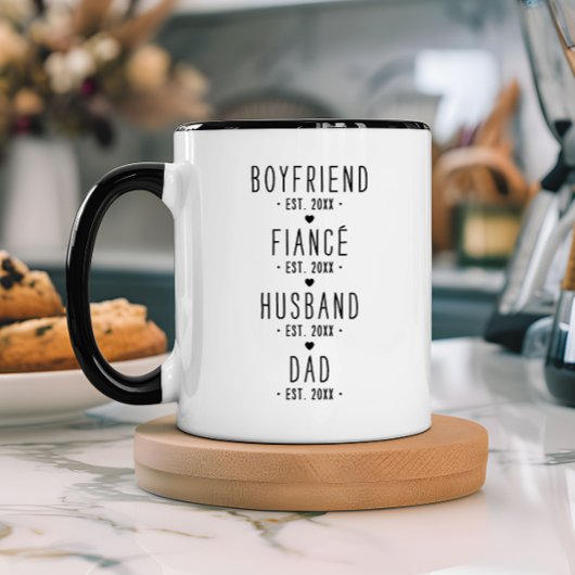 Gepersonaliseerde Dad Mijlpalen Gift Mok