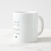 Gepersonaliseerde Dad & Papa EST Mok | Vaderdag (Voorkant rechts)