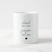 Gepersonaliseerde Dad & Papa EST Mok | Vaderdag (Voorkant)