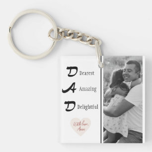 Gepersonaliseerde Dad Photo Sleutelhanger  vaderda