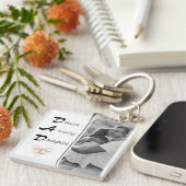 Gepersonaliseerde Dad Photo Sleutelhanger| vaderda Sleutelhanger (Voorkant Rechts)