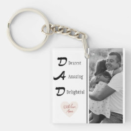 Gepersonaliseerde Dad Photo Sleutelhanger| vaderda Sleutelhanger