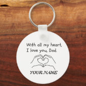 Gepersonaliseerde Dad Sleutelhanger Love Gift (Achterkant)