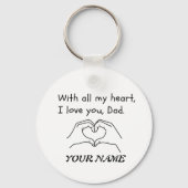 Gepersonaliseerde Dad Sleutelhanger Love Gift (Achterkant)