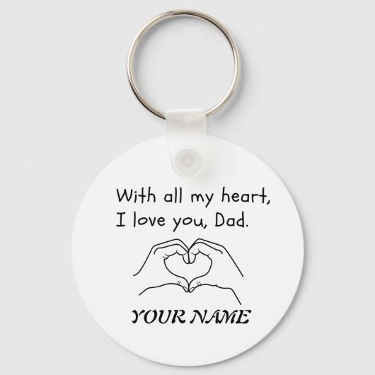 Gepersonaliseerde Dad Sleutelhanger Love Gift (Achterkant)