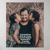 Gepersonaliseerde Dad Wall Art, Vaderdag Poster Gi (Voorkant)