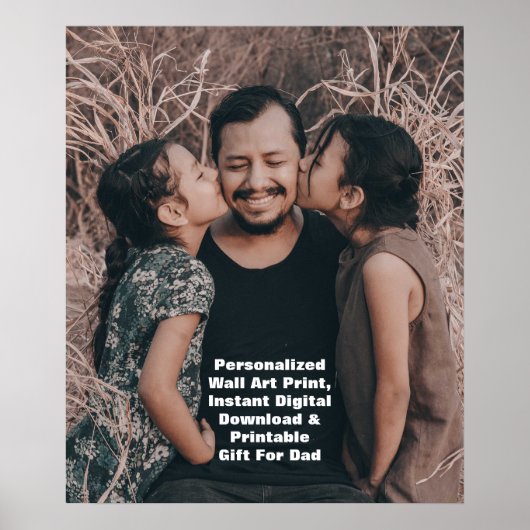 Gepersonaliseerde Dad Wall Art, Vaderdag Poster Gi (Voorkant)