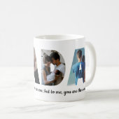 Gepersonaliseerde DADA 4 Fotocollage Dad Vaderdag Koffiemok (Voorkant rechts)