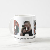 Gepersonaliseerde DADA 4 Fotocollage Dad Vaderdag Koffiemok (Voorkant links)