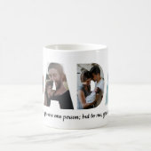 Gepersonaliseerde DADA 4 Fotocollage Dad Vaderdag Koffiemok (Center)