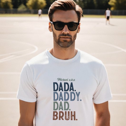 Gepersonaliseerde Dada van Vader tot Bruh Evolutio T-shirt