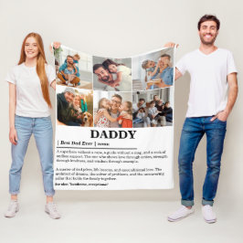 Gepersonaliseerde Daddy Definition 6 Fotocollage Fleece Deken