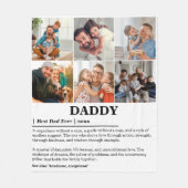Gepersonaliseerde Daddy Definition 6 Fotocollage Fleece Deken (Voorkant)