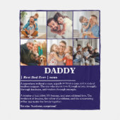 Gepersonaliseerde Daddy Definition 6 Fotocollage Fleece Deken (Voorkant)