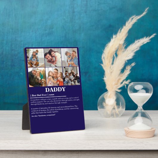 Gepersonaliseerde Daddy Definition 6 Fotocollage Fotoplaat (Zijkant)
