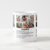Gepersonaliseerde Daddy Definition 6 Fotocollage Grote Koffiekop (Voorkant)