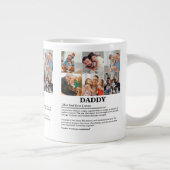 Gepersonaliseerde Daddy Definition 6 Fotocollage Grote Koffiekop (Rechts)